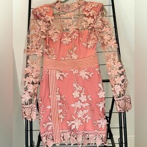 Barely worn Zhivago battle lines floral pink dress.